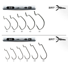 Edelstahl Einzelhaken Soft Worm Köder Haken Angelhaken